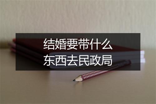 结婚要带什么东西去民政局