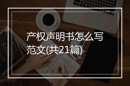 产权声明书怎么写范文(共21篇)