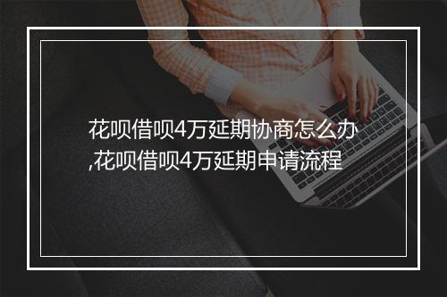 花呗借呗4万延期协商怎么办,花呗借呗4万延期申请流程