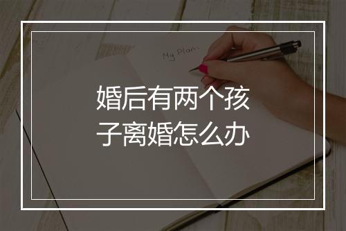 婚后有两个孩子离婚怎么办