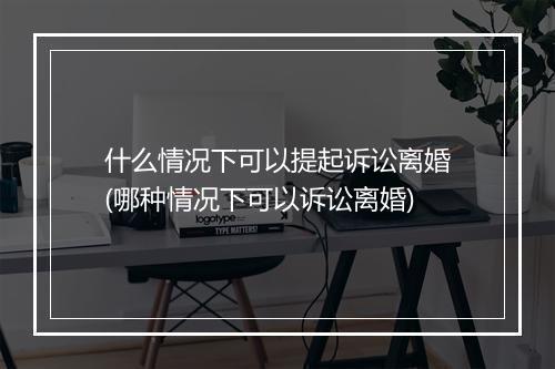 什么情况下可以提起诉讼离婚(哪种情况下可以诉讼离婚)