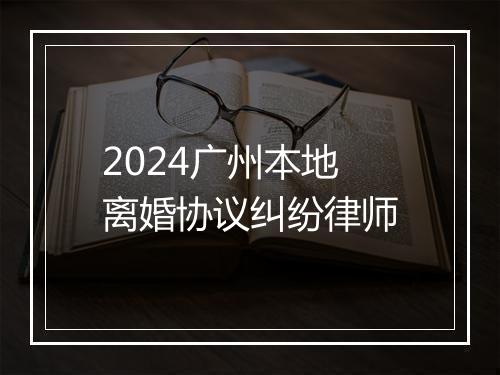 2024广州本地离婚协议纠纷律师