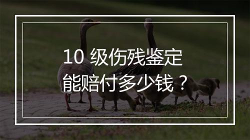 10 级伤残鉴定能赔付多少钱？