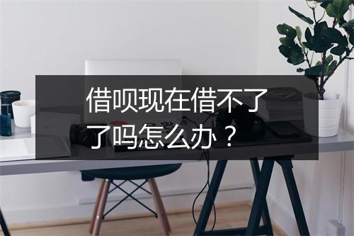 借呗现在借不了了吗怎么办？