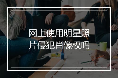 网上使用明星照片侵犯肖像权吗