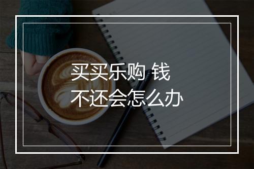 买买乐购 钱不还会怎么办