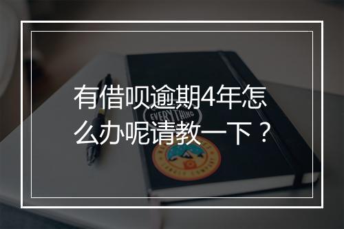 有借呗逾期4年怎么办呢请教一下？