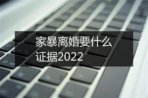 家暴离婚要什么证据2022