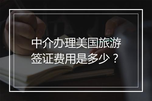 中介办理美国旅游签证费用是多少？