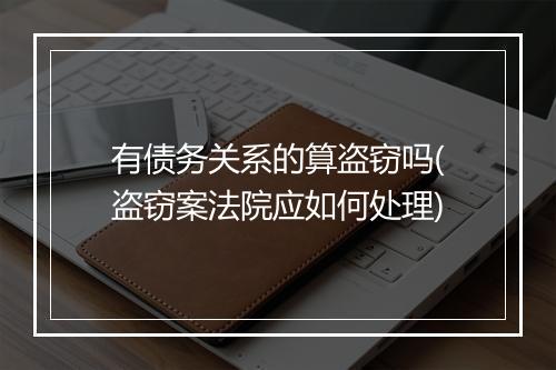 有债务关系的算盗窃吗(盗窃案法院应如何处理)