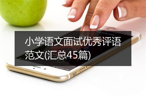 小学语文面试优秀评语范文(汇总45篇)