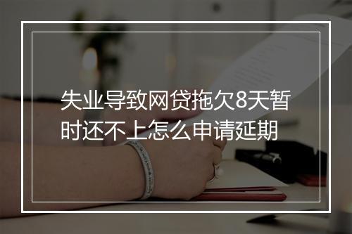 失业导致网贷拖欠8天暂时还不上怎么申请延期