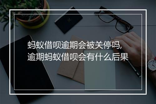 蚂蚁借呗逾期会被关停吗,逾期蚂蚁借呗会有什么后果