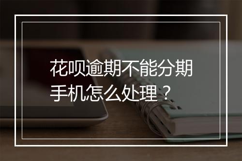 花呗逾期不能分期手机怎么处理？
