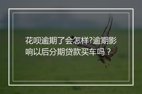 花呗逾期了会怎样?逾期影响以后分期贷款买车吗？