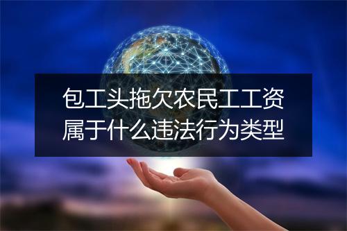 包工头拖欠农民工工资属于什么违法行为类型
