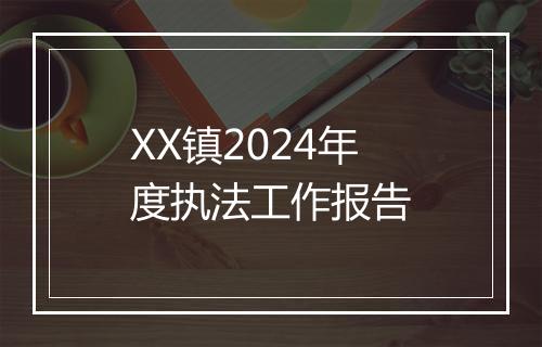 XX镇2024年度执法工作报告