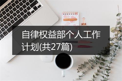 自律权益部个人工作计划(共27篇)