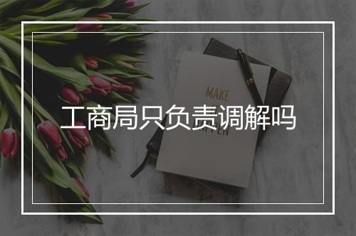 工商局只负责调解吗