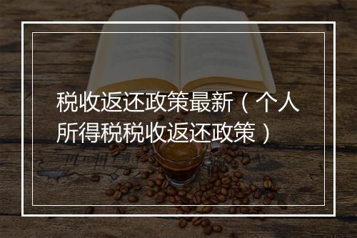 税收返还政策最新（个人所得税税收返还政策）