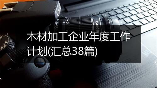 木材加工企业年度工作计划(汇总38篇)
