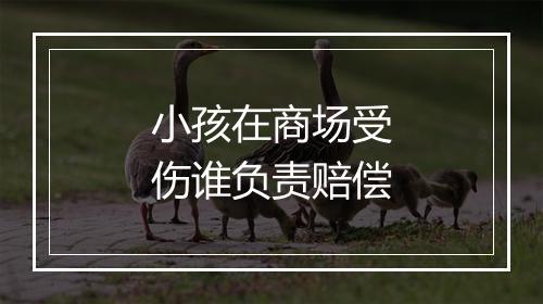 小孩在商场受伤谁负责赔偿