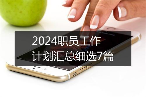 2024职员工作计划汇总细选7篇