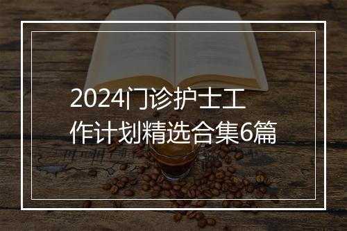 2024门诊护士工作计划精选合集6篇