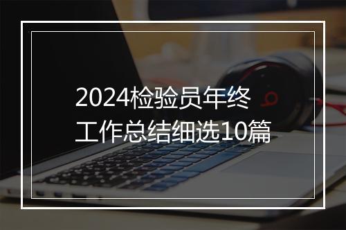 2024检验员年终工作总结细选10篇