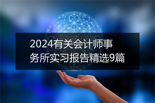 2024有关会计师事务所实习报告精选9篇