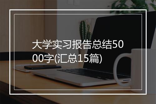大学实习报告总结5000字(汇总15篇)