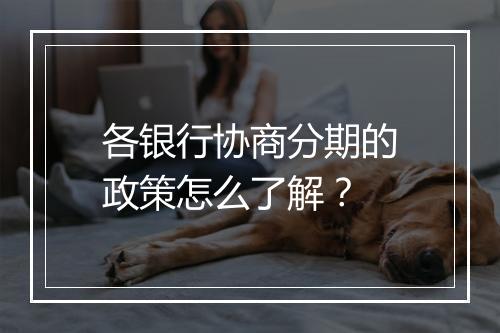 各银行协商分期的政策怎么了解？
