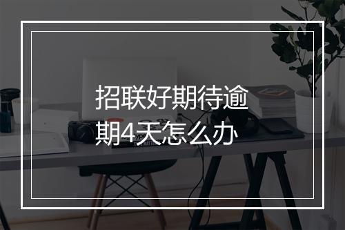 招联好期待逾期4天怎么办