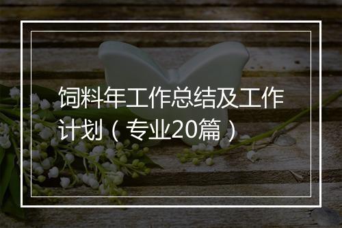 饲料年工作总结及工作计划（专业20篇）