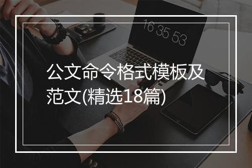 公文命令格式模板及范文(精选18篇)