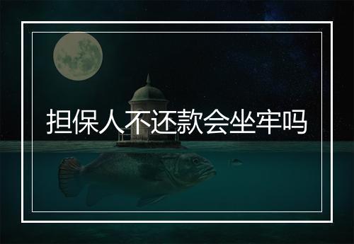 担保人不还款会坐牢吗