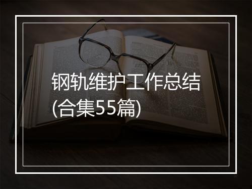 钢轨维护工作总结(合集55篇)
