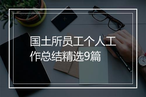 国土所员工个人工作总结精选9篇