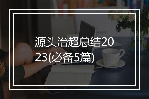 源头治超总结2023(必备5篇)