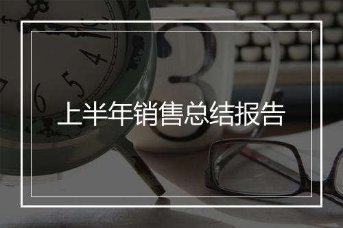 上半年销售总结报告
