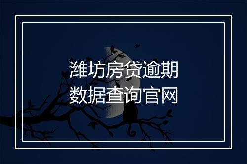 潍坊房贷逾期数据查询官网