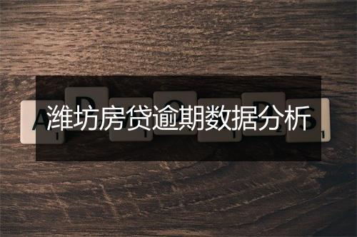 潍坊房贷逾期数据分析