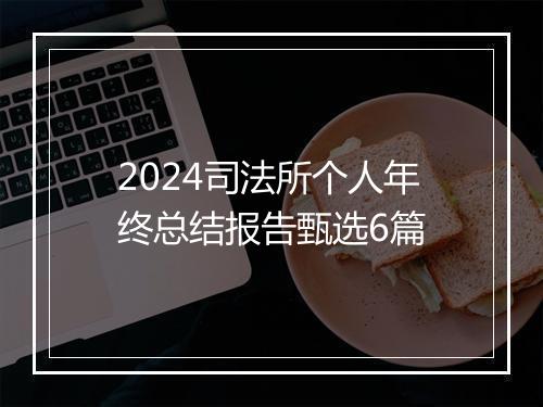 2024司法所个人年终总结报告甄选6篇