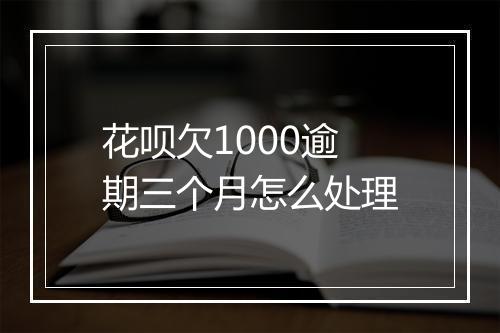 花呗欠1000逾期三个月怎么处理