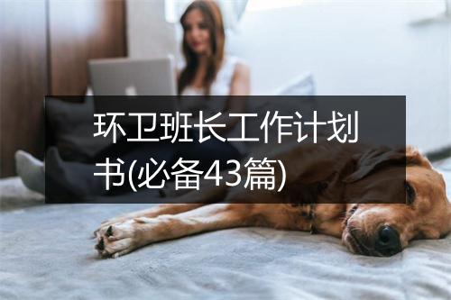 环卫班长工作计划书(必备43篇)