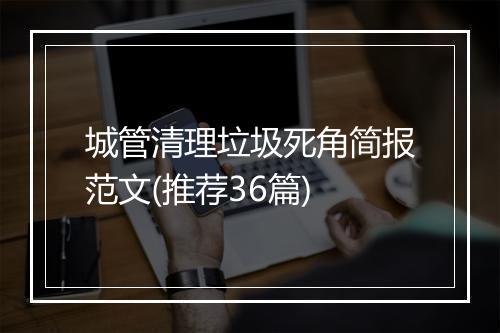 城管清理垃圾死角简报范文(推荐36篇)