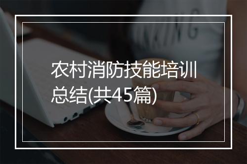 农村消防技能培训总结(共45篇)