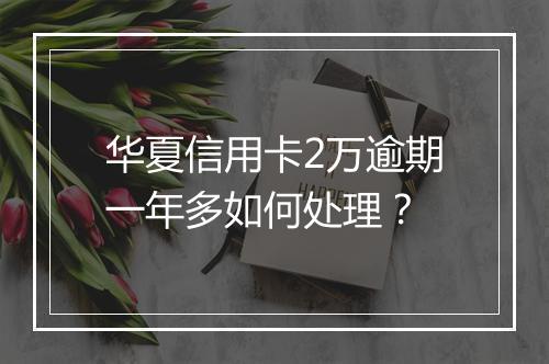 华夏信用卡2万逾期一年多如何处理？