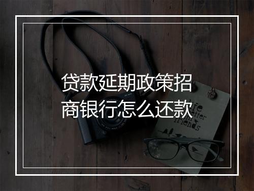 贷款延期政策招商银行怎么还款