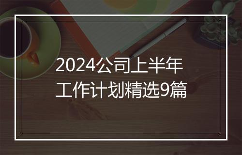 2024公司上半年工作计划精选9篇
